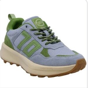 Women’s Casual Athletic Sneakers in Light Blue and Green